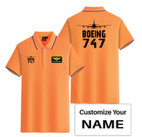 Thumbnail for Boeing 747 & Plane Designed Stylish Polo T-Shirts (Double-Side)