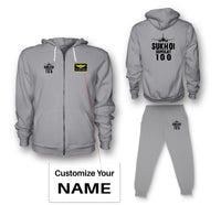 Thumbnail for Sukhoi Superjet 100 & Plane Designed Zipped Hoodies & Sweatpants Set