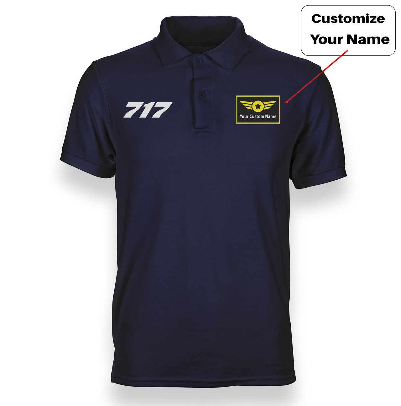 717 Flat Text Designed "WOMEN" Polo T-Shirts