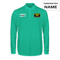 Thumbnail for Amazing Airbus A320neo Designed Long Sleeve Polo T-Shirts
