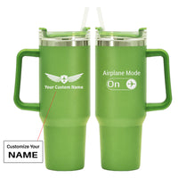 Thumbnail for Airplane Mode On Designed 40oz Stainless Steel Car Mug With Holder