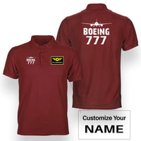 Thumbnail for Boeing 777 & Plane Designed Double Side Polo T-Shirts