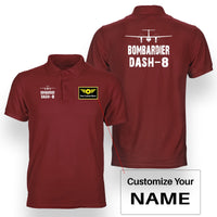 Thumbnail for Bombardier Dash-8 & Plane Designed Double Side Polo T-Shirts