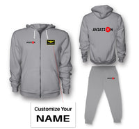 Thumbnail for Aviation Designed Zipped Hoodies & Sweatpants Set