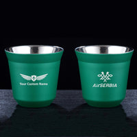 Thumbnail for Air Serbia Airlines Designed Double Wall Stainless Steel Coffee Mugs