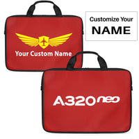 Thumbnail for A320neo & Text Designed Laptop & Tablet Bags