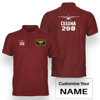 Thumbnail for Cessna 208 & Plane Designed Double Side Polo T-Shirts
