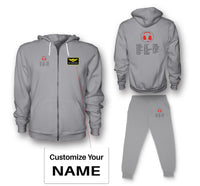 Thumbnail for Aviation Alphabet 3 Designed Zipped Hoodies & Sweatpants Set