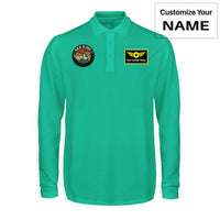 Thumbnail for Sea King Helicopter Designed Long Sleeve Polo T-Shirts