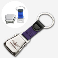 Thumbnail for Custom Name (US Air Force & Star) Designed Airplane Seat Belt Key Chains