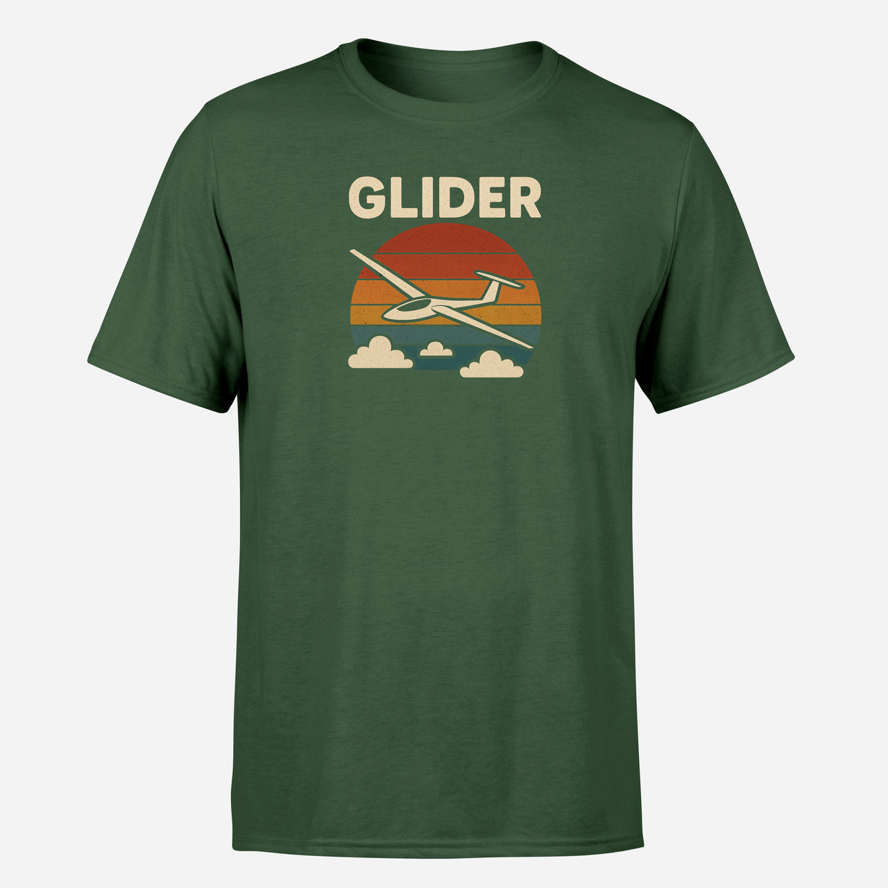 Retro I Love Gliding Design Super Quality T-Shirts