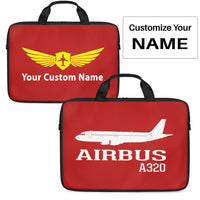 Thumbnail for Airbus A320 Printed Designed Laptop & Tablet Bags