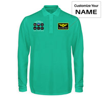 Thumbnail for The Only Six Pack I Will Ever Need Designed Long Sleeve Polo T-Shirts