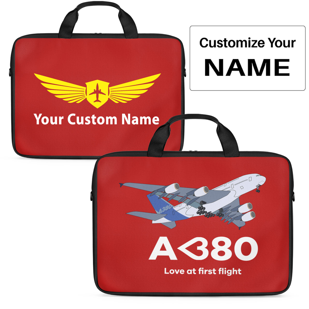 Airbus A380 Love at first flight Designed Laptop & Tablet Bags