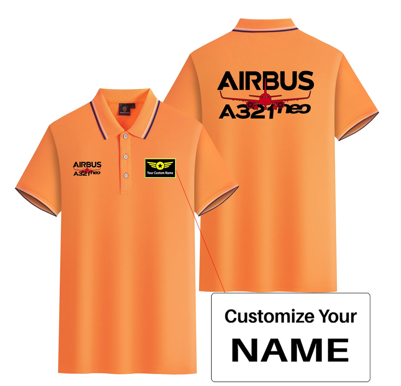 Amazing Airbus A321neo Designed Stylish Polo T-Shirts (Double-Side)