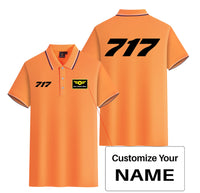 Thumbnail for 717 Flat Text Designed Stylish Polo T-Shirts (Double-Side)