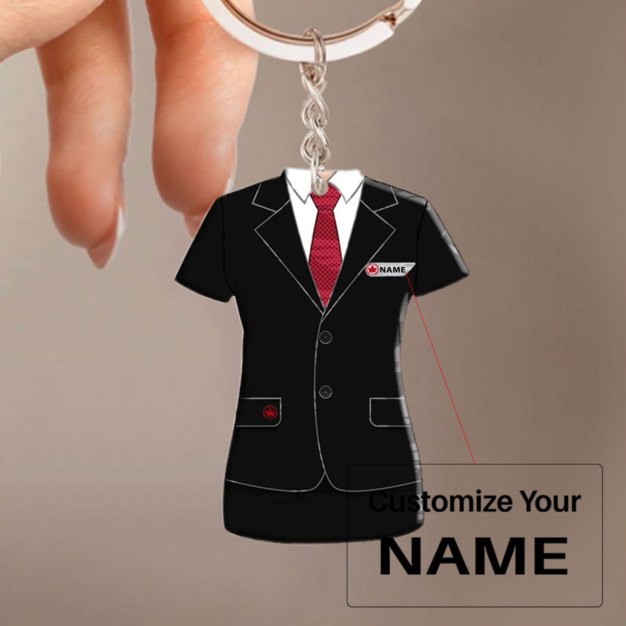 Air Canada Uniform Acrylic Keychain