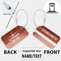 Thumbnail for ILyushin IL-76 & Plane Designed Fashion Metal Luggage Tags