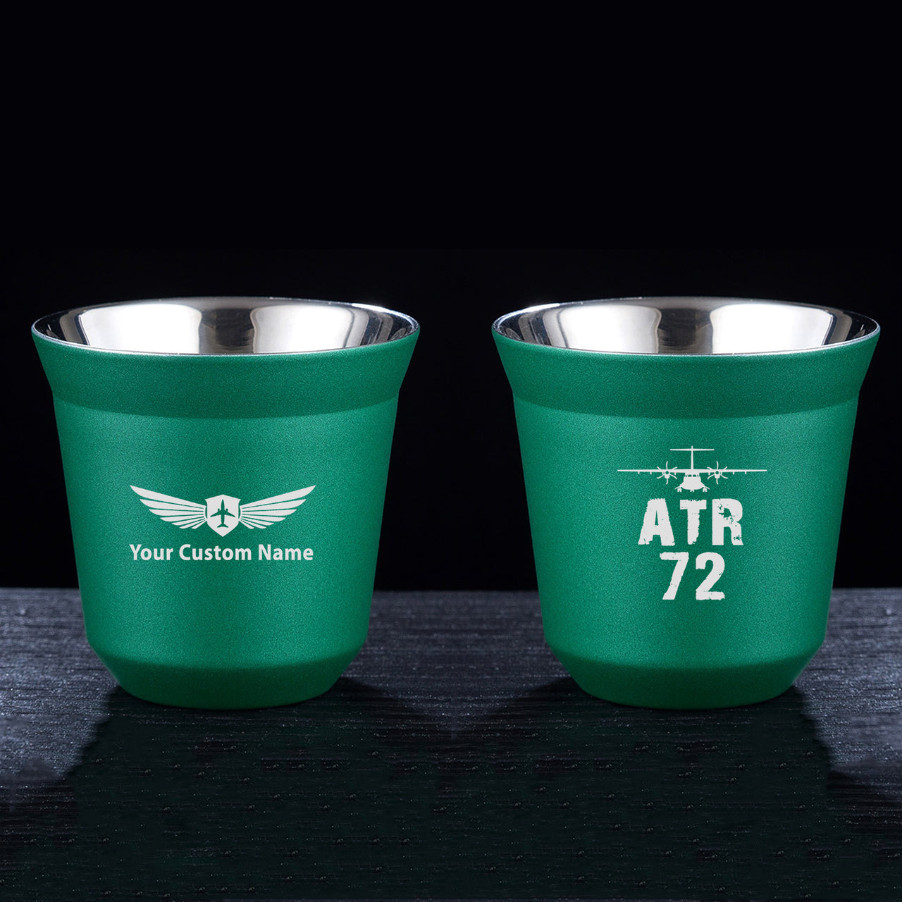 ATR-72 & Plane Designed Double Wall Stainless Steel Coffee Mugs