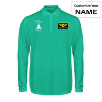 Thumbnail for One Mile of Runway Will Take you Anywhere Designed Long Sleeve Polo T-Shirts