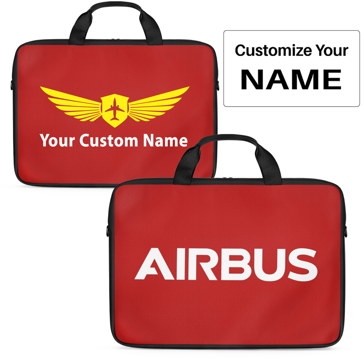 Airbus & Text Designed Laptop & Tablet Bags