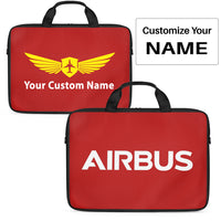 Thumbnail for Airbus & Text Designed Laptop & Tablet Bags