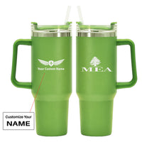 Thumbnail for Middle East Airlines(MEA) 40oz Stainless Steel Car Mug With Holder