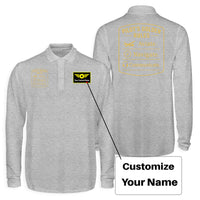 Thumbnail for Pilot's Golden Rules Designed Long Sleeve Polo T-Shirts (Double-Side)