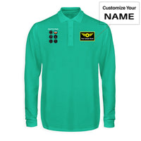 Thumbnail for Pilot's 6 Pack Designed Long Sleeve Polo T-Shirts