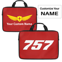 Thumbnail for 757 Flat Text Designed Laptop & Tablet Bags
