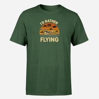 Thumbnail for Retro I'D Rather Be Flying Design Super Quality T-Shirts