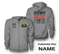 Thumbnail for Airline Pilot Label Designed Zipped Hoodies