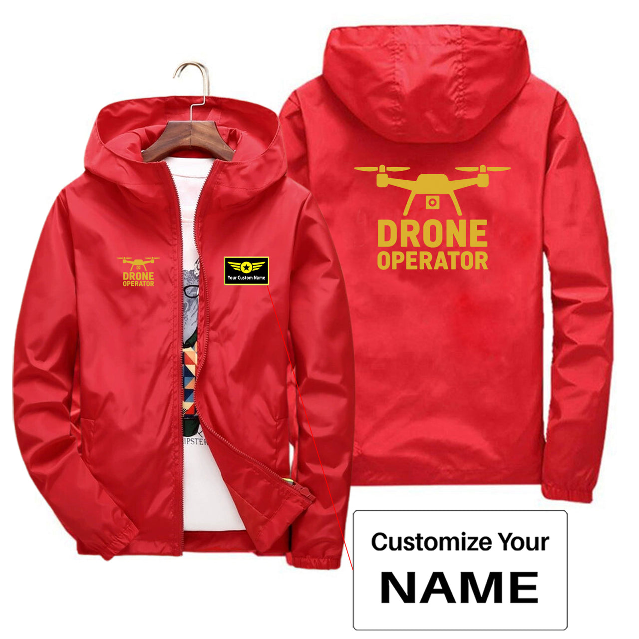 Drone Operator Designed Thin Windbreaker Jackets