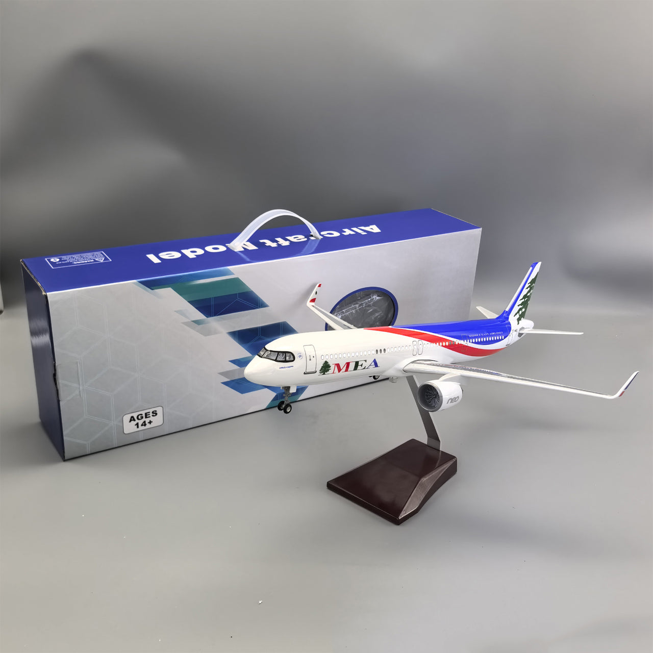 Middle East Airlines (MEA) Aircrafts Airbus A321neo Airplane Model (Special 45CM)