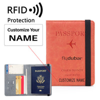 Thumbnail for Flydubai Airlines Designed Passport Cover Travel Wallet Passport Holder