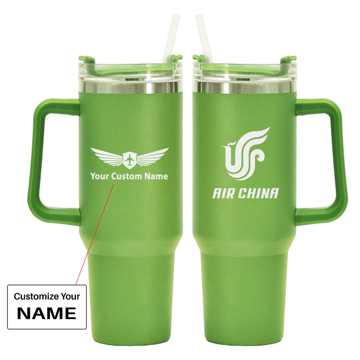 Air China Airlines Designed 40oz Stainless Steel Car Mug With Holder