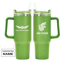 Thumbnail for Air China Airlines Designed 40oz Stainless Steel Car Mug With Holder