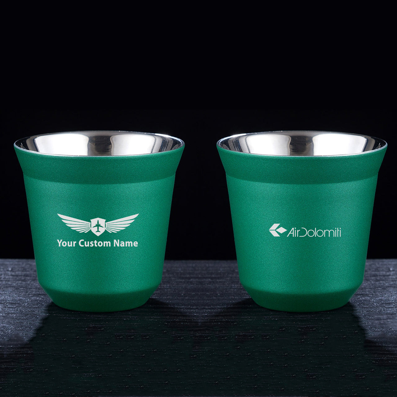 Air Dolomiti  Airlines Designed Double Wall Stainless Steel Coffee Mugs