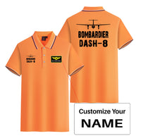 Thumbnail for Bombardier Dash-8 & Plane Designed Stylish Polo T-Shirts (Double-Side)