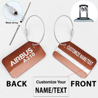 Thumbnail for Airbus A310 & Text Designed Fashion Metal Luggage Tags