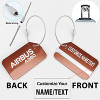 Thumbnail for Airbus A380 & Text Designed Fashion Metal Luggage Tags