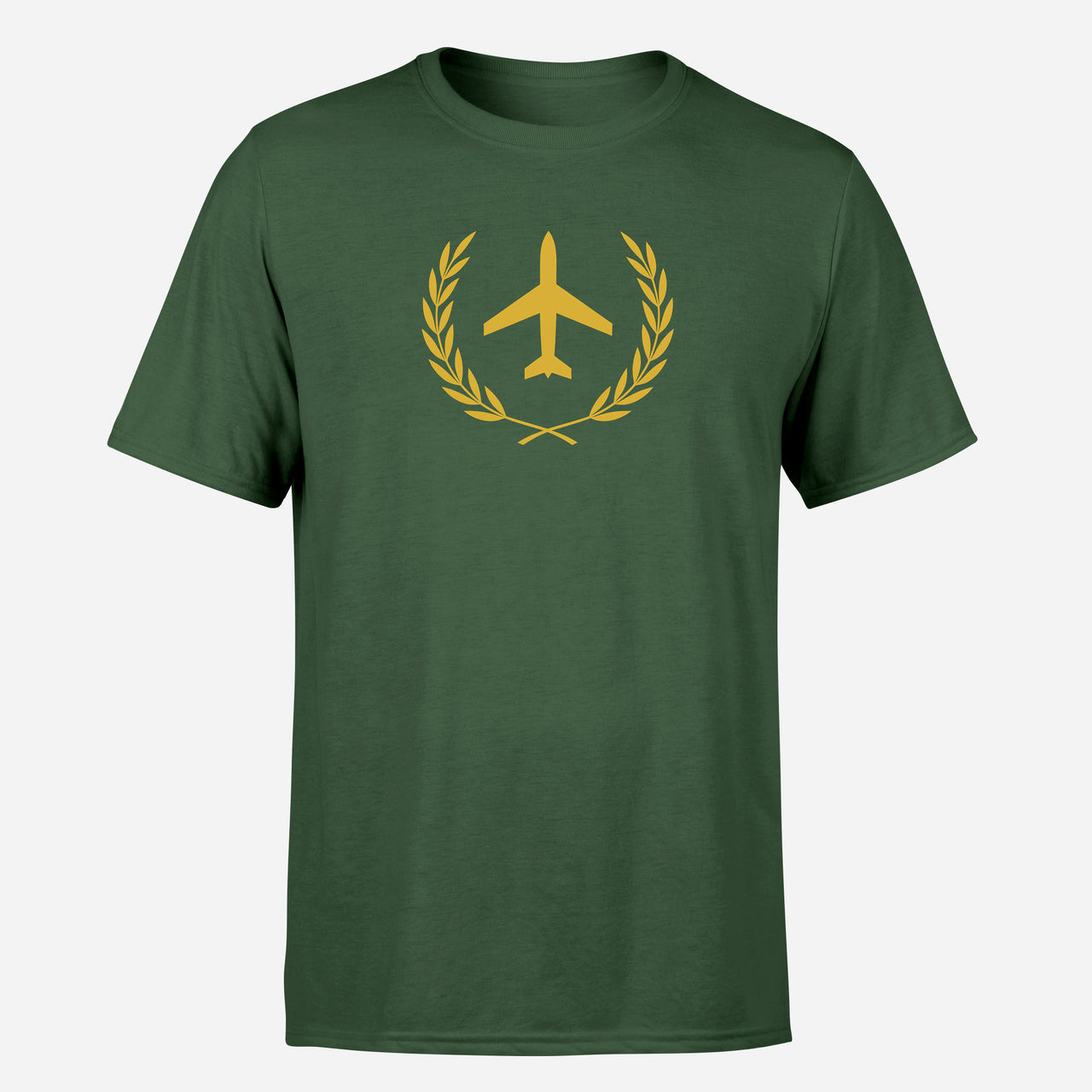 Leaf & Airplane Design Super Quality T-Shirts