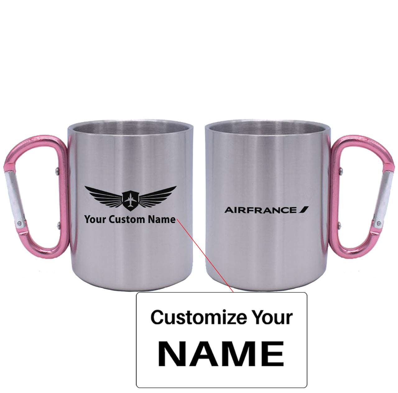 Air France Airlines Designed Stainless Steel Outdoors Mugs