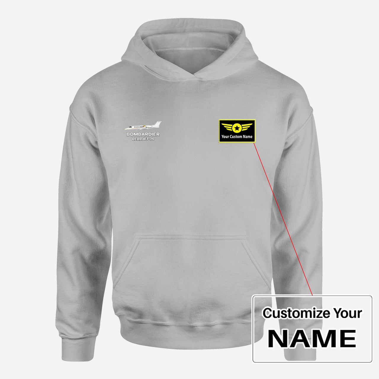 The Bombardier Learjet 75 Designed Hoodies