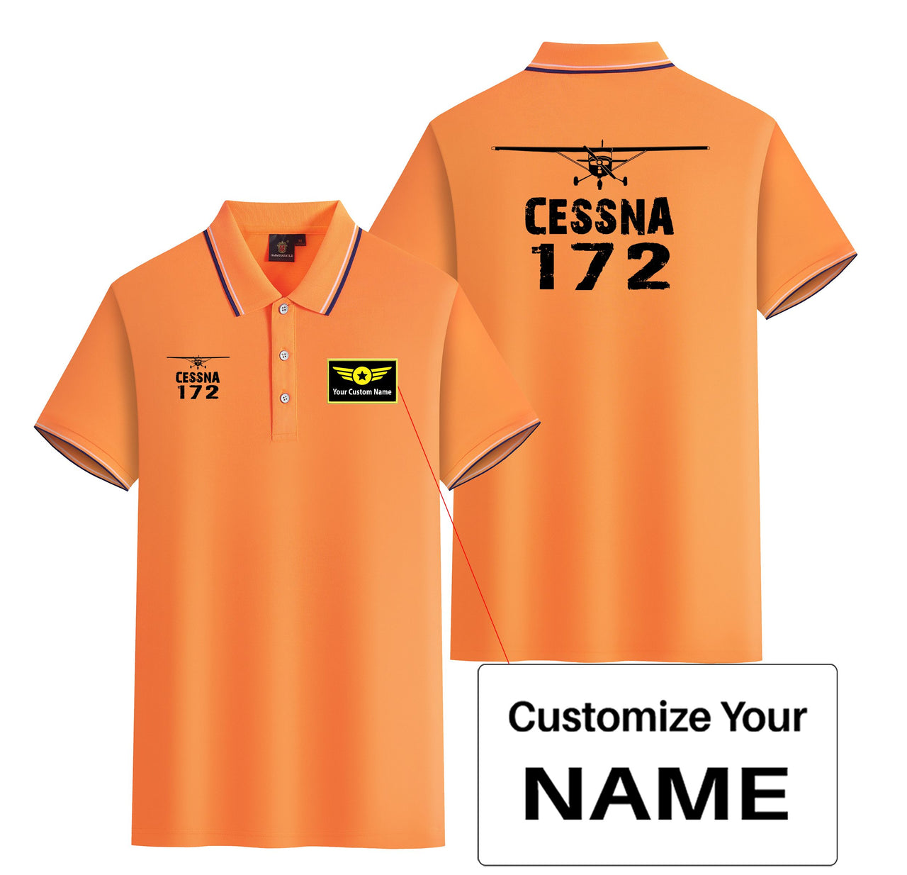 Cessna 172 & Plane Designed Stylish Polo T-Shirts (Double-Side)
