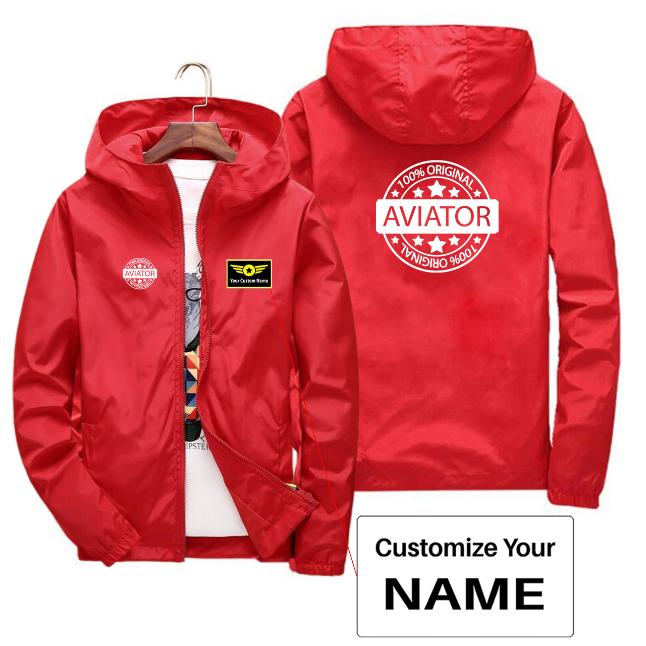 %100 Original Aviator Designed Thin Windbreaker Jackets