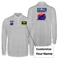 Thumbnail for Fly The Night Designed Long Sleeve Polo T-Shirts (Double-Side)