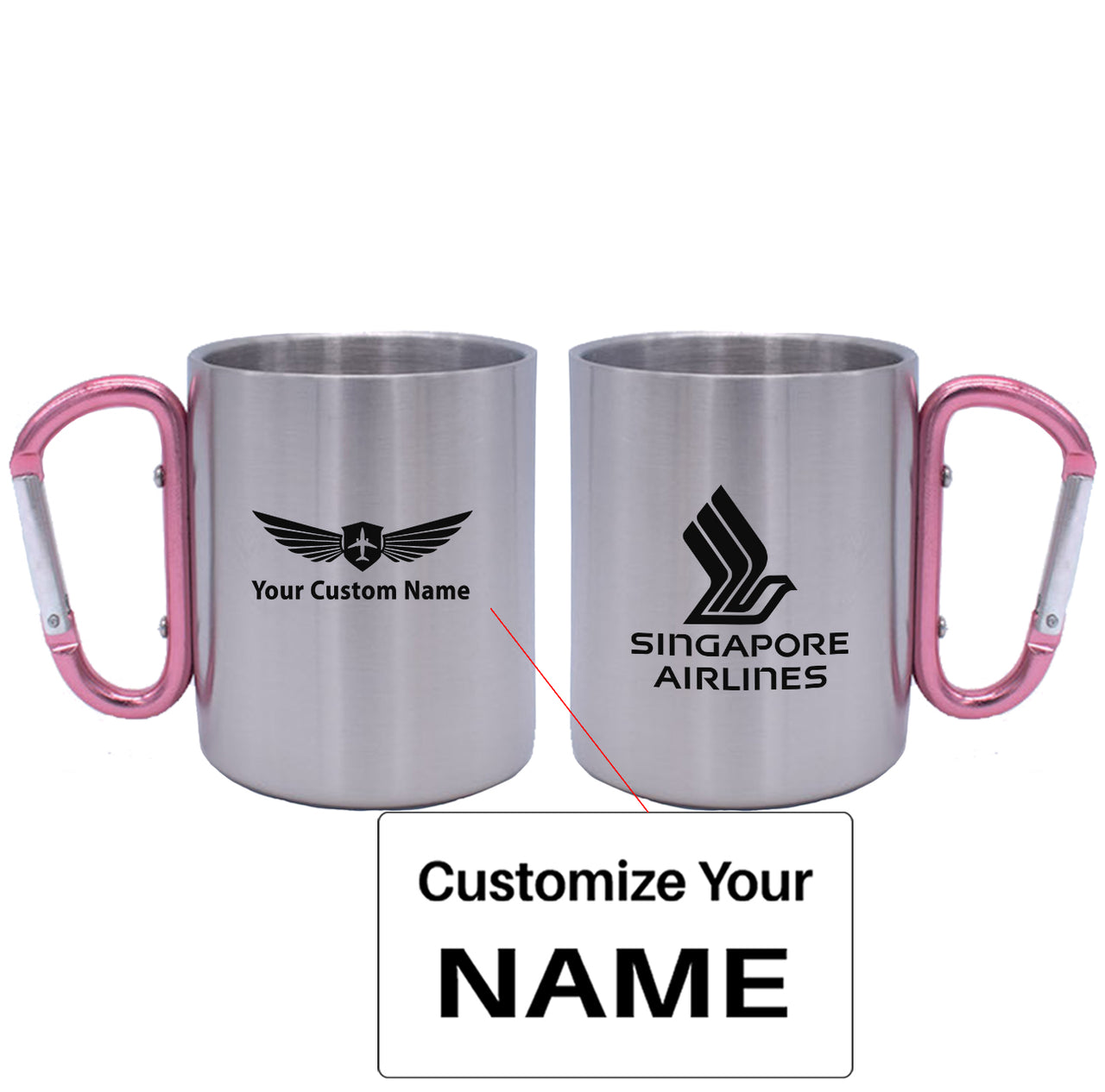 Singapore Airlines (2) Designed Stainless Steel Outdoors Mugs
