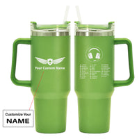 Thumbnail for Aviation Alphabet 3 Designed 40oz Stainless Steel Car Mug With Holder