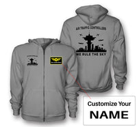 Thumbnail for Air Traffic Controllers - We Rule The Sky Designed Zipped Hoodies